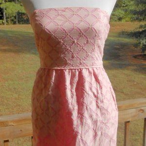 J.CREW Pink Strapless Voile Eyelet Ginny Dress 2